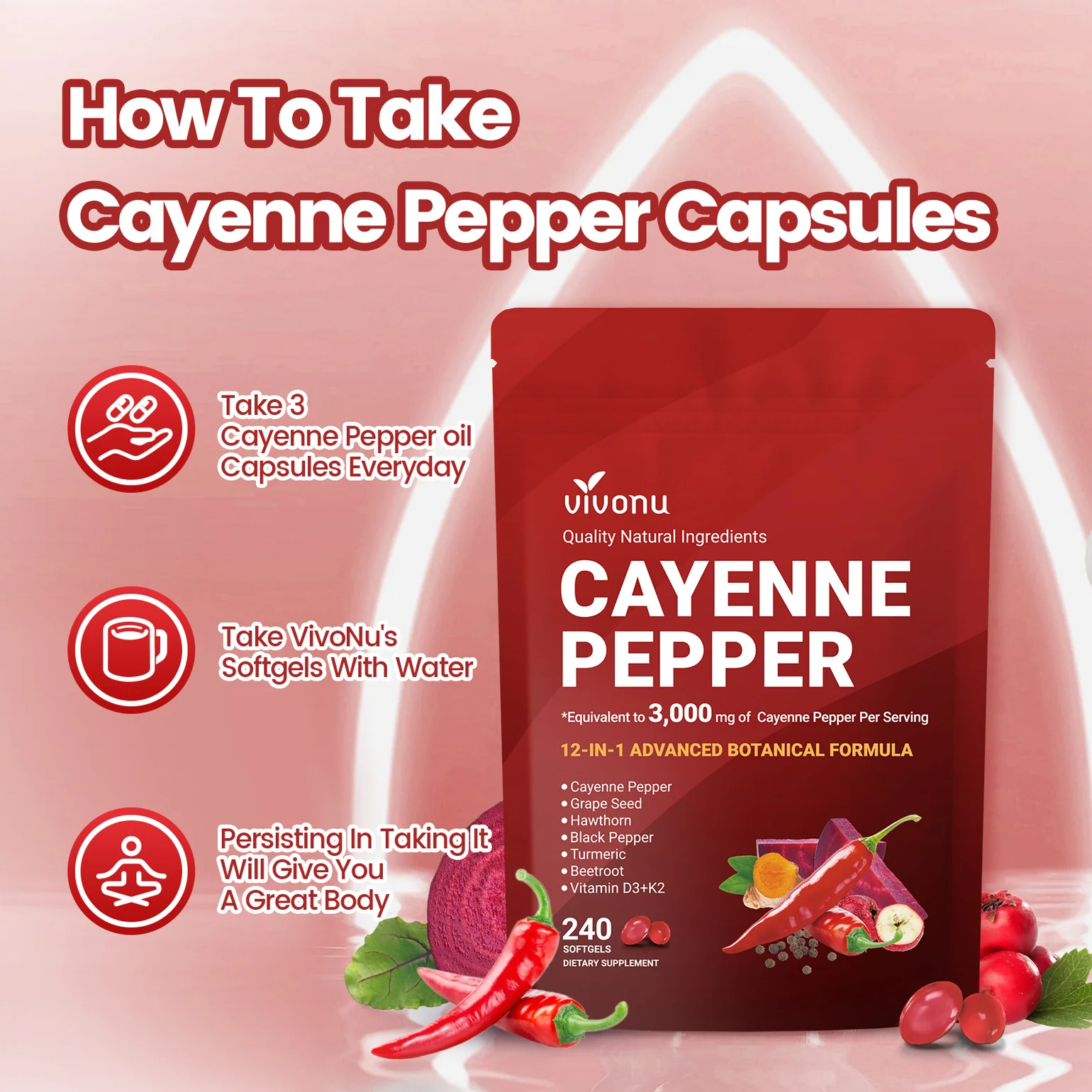 Cayenne Pepper Softgels Supplement